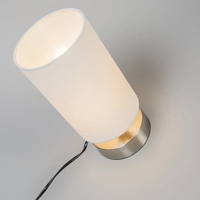 Lampă de masă modernă rotundă albă de 12 cm reglabilă - Milo 2