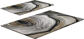 Covorașe de baie gri/aurii 2 buc. 60x100 cm CT – Foutastic