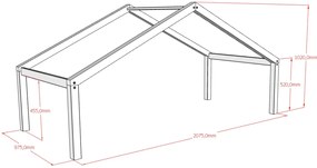 Acoperiș Forrest Beech pentru Transformare Pat Cabină în Pat Căsuță, din Lemn de Fag, Natur – Vipack