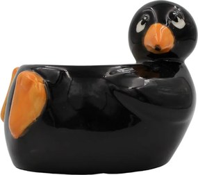 Suport ou din ceramică pinguin negru
