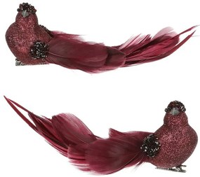 Set păsări pe cleme, mov, 4 buc.