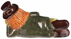 Decorațiune de grădină Om de apă întins, ceramică, 10 x 10 x 13 cm, 13 cm