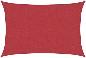 vidaXL Pânză parasolar, roșu, 3x5 m, HDPE, 160 g/m²