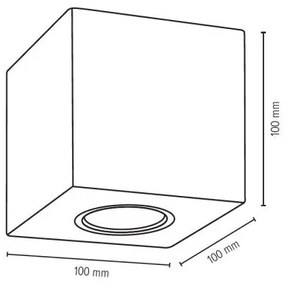 Spot-Light 2076136 - Plafonieră CONCRETEDREAM 1xGU10/6W/230V beton