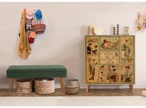 Mobilier pentru hol Maluxe 732 (Stejar sonoma + Verde). 1089064