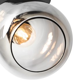 Spotlight de tavan de design negru cu auriu și sticlă fumurie - Zuzanna