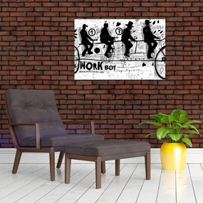 Tablou - Munca în echipă, ciclism (90x60 cm)