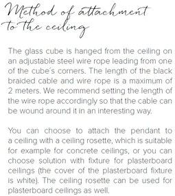 Pendul design LUX, cub din sticla suspendat personalizabil Dancing Cube