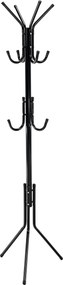 Cuier pom LORIK, negru, metal/plastic, 29x172 cm