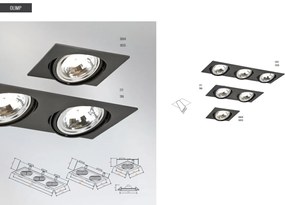 Spot incastrat directionabil tavan fals OLIMP 1 G9 negru