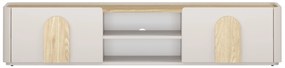 Comodă TV Amilio 170 cm cu sertar - cashmere / stejar uleiat / mânere stejar deschis