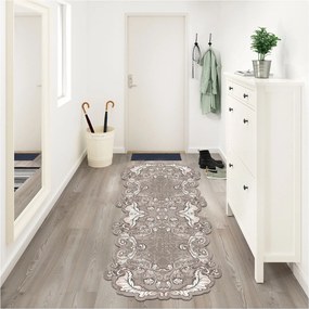 Covor, 120x180 cm, forma ovala, poliester, maro, ALN600149KA06