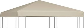 vidaXL Acoperiș de pavilion, bej, 3 x 3 m, 310 g/m²