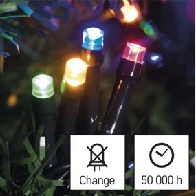 Instalație LED de Crăciun de exterior 80xLED/13m IP44 multicolor