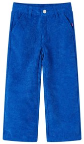 Pantaloni pentru copii, velur, albastru cobalt 92