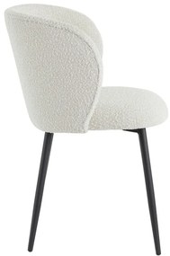 Scaun de sufragerie alb tapițat Elyna – Light &amp; Living