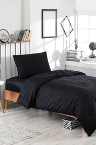 Set lenjerie pat DUZ BOYA, negru, bumbac/poliester, 200x220 cm, cu cea