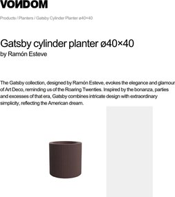 Ghiveci plante design decorativ modern exterior / interior GATSBY 40x40cm