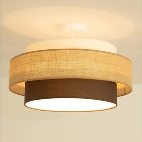 Brilagi - Lustră aplicată RESNA, 1xE27/60W/230V, Ø 40 cm, bej/negru