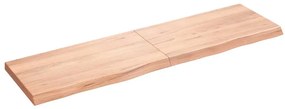 vidaXL Raft de perete maro deschis 180x50x(2-6) cm lemn stejar tratat