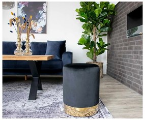 Puf House Nordic Gamby, ø 34 cm, negru