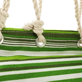 Scaun balansoar suspendabil, verde / alb, JAMBI