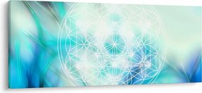 Tablou - Merkaba pe un fundal turcoaz (120x50 cm)