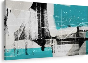 Tablou - Abstract turcoaz (90x60 cm)