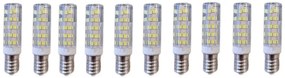 Set 10 × Becuri LED E14 – 7 W, lumină caldă 3000 K, 220 V 💡