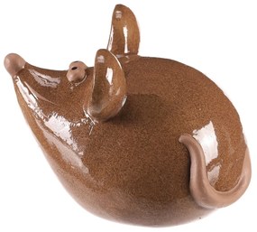 Decor ceramic Mouse, 17 x 14 x 14 cm, maro, 17 cm