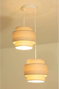 Brilagi - Lampă suspendată pe cablu RESNA, 2xE27/60W/230V, Ø 30 cm, bej