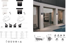 Aplica de perete exterior LED, Protectie IP54, Senzor de miscare, Cooper alb MA-8476