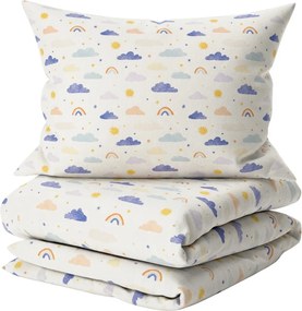 Lenjerie de pat pentru copii din bumbac Renforce CLOUDIRO colorata Dimensiune lenjerie de pat: 70 x 90 cm | 140 x 200 cm