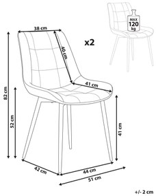 Set 2 buc. scaune pentru sufragerie Morose (gri). 1009937