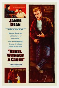 Reproducere Rebel without a cause, Ft. James Dean (Vintage Cinema / Retro Movie Theatre Poster / Iconic Film Advert), (26.7 x 40 cm)