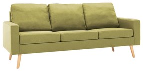3056639 vidaXL Set de canapele, 2 piese, verde, material textil