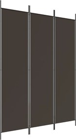 vidaXL Paravan de cameră cu 3 panouri, maro, 150x200 cm, textil