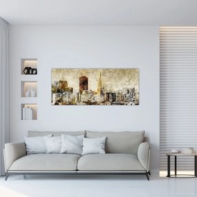 Tablou - Oraș artistic (120x50 cm)