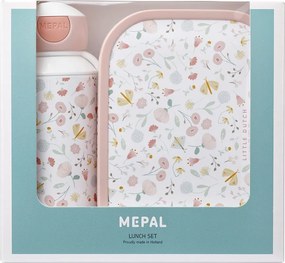 Cutie de gustări pentru copii cu sticlă Flowers &amp; butterflies – Mepal