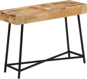 vidaXL Masă de toaletă, 105x35x75 cm, lemn masiv mango brut și fier