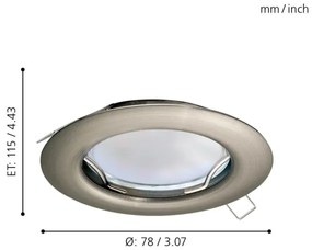 Eglo 94237 - Set 3x spoturi LED încastrate PENETO 3xGU10-LED/3W/230V