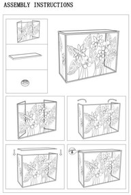 Consola multicolora din metal si MDF, 108 x 36,8 x 80 cm, Spring Mauro Ferreti