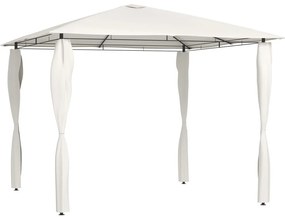 vidaXL Pavilion cu huse pentru stâlpi, crem, 3x3x2,6 m, 160 g/m²