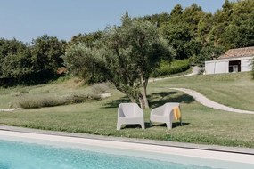 PETRA ARMCHAIR fotoliu din plastic, gri