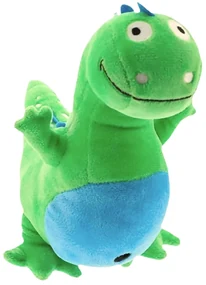 Dinozaur de plus verde ALOSO cu creasta albastra