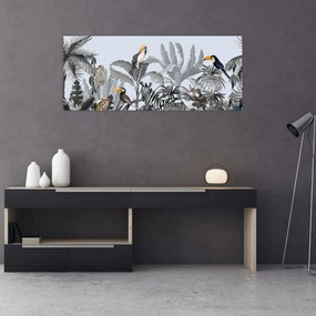 Tablou - Jungla ilustrată (120x50 cm)