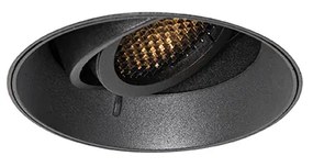 Spot modern îngropat negru GU10 rotund fără rama - Oneon Honey