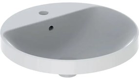 Lavoar rotund Geberit Variform, 48 cm cu preaplin si orificiu baterie, alb - GEC500.705.01.2
