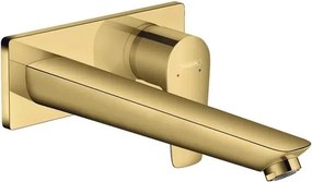 Baterie lavoar incastrata Hansgrohe Talis E pipa 22.5 cm auriu lucios