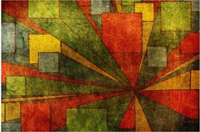 Tablou cu abstracție geometrică (90x60 cm)